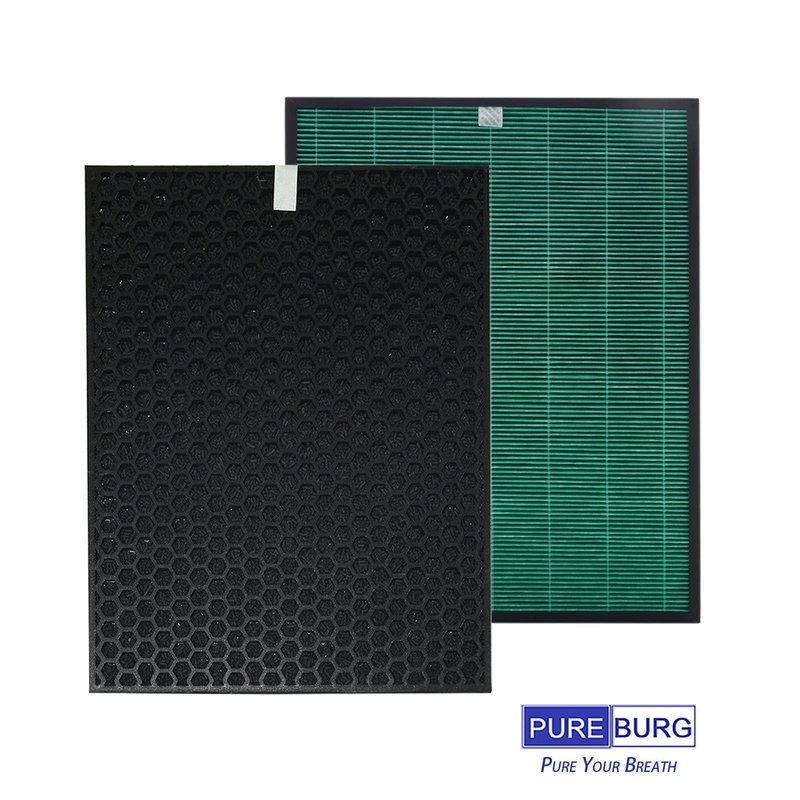 PUREBURG Replacement Filter Compatible with Coway Airmega Icon & IconS Air Purifier,2-Pack H13 Activated Carbon MAX2 Air Clean VOCS Odor