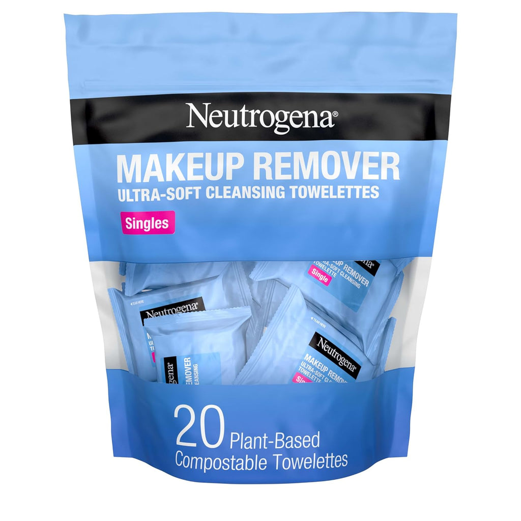 Neutrogena Makeup Remover Wipes - Alcohol-Free Daily Cleansing Towelettes | 20 Count