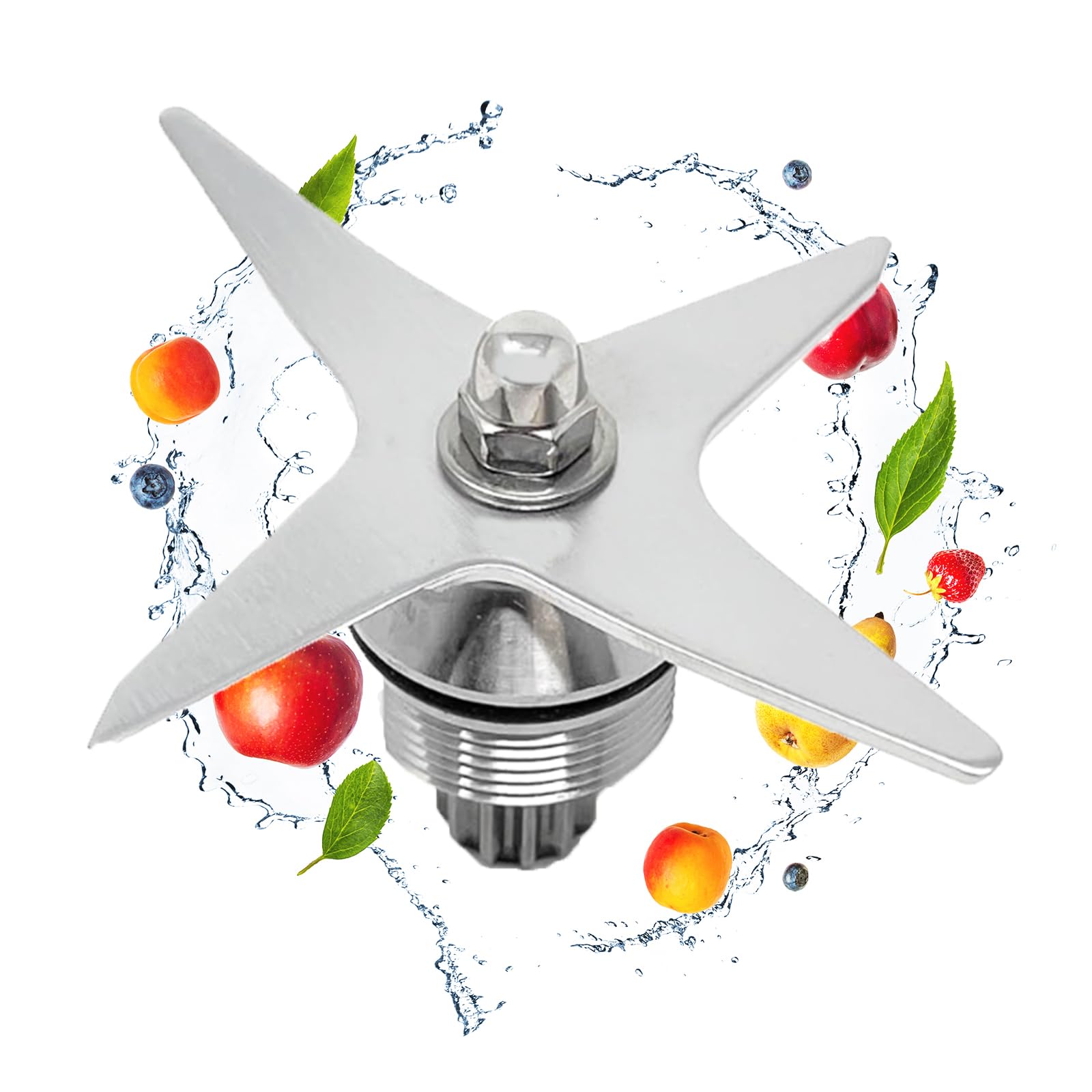 Blade Replacement for 64 oz Low Profile Container, Compatible With Professional Series 750 7500 5300 780 E320 Blender with 64oz Low Profile Container, 105733 Wet Blade Assembly Parts - 1YR Replacement