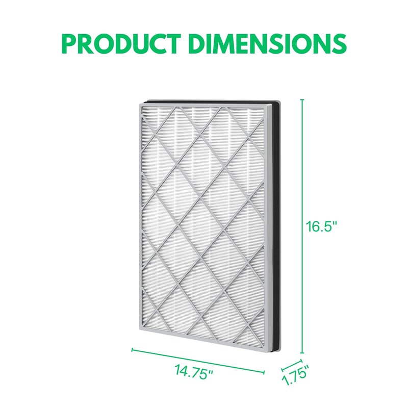 Nispira HE6FKPET True HEPA Filter Replacement with Activated Carbon For Shark Air Purifier 6 Fan HE600 HE601 HE602, 1 Pack