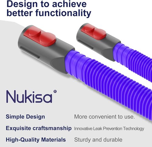 Dyson Dryer Lint Vacuum Attachment - Flexible Vent Cleaner Kit for V15, V12, V11, V10, V8, V7 - Purple