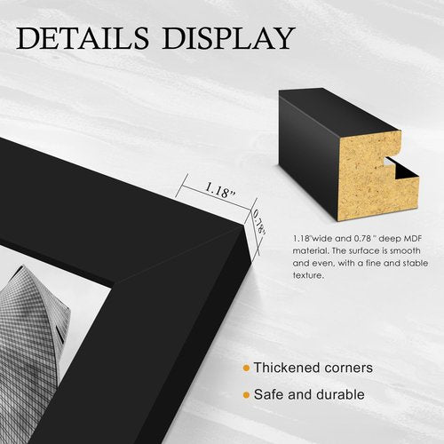 YiTanli 24x36 Poster Frame 2 Pack, Black Poster Frames 24 x 36 inches for Pictures and Art Prints, 36x24 Picture Frame Horizontal or Vertical Wall Mounting