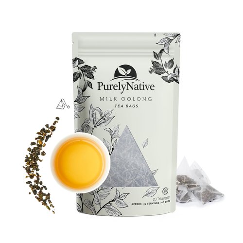 Milk Oolong Tea Selection: Taiwanese High Mountain Tea Bags, Xin Qing Milk Oolong, Jinxuan Oolong - 20ct, Brews 40 Cups