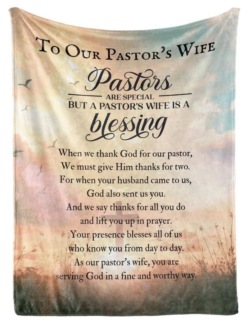 InnoBeta Pastor's Wife Appreciation Gifts, Throw Blanket, Thank You Presents for Appreciation Day, Birthday - 50" x 65", Gifts for First Lady