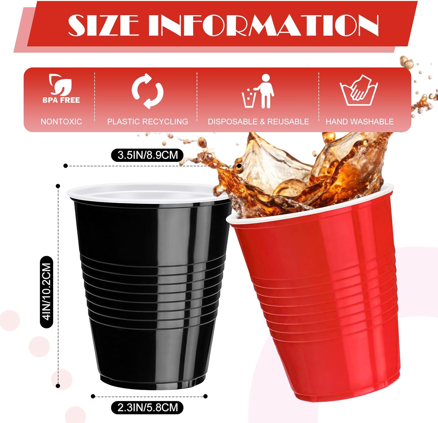 Skiennix 120 Pcs 12 Oz Colorful Plastic Cups - Perfect for Thanksgiving Parties & Picnics