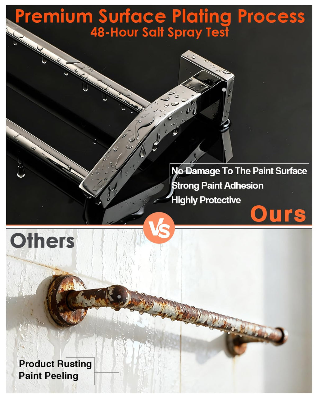 Alise Bath Double Towel Bars Towel Racks for Bathroom Lavatory,Wall Mount Towel Holder Heavy Duty SUS304 Stainless Steel Towel Hanger Towel Rail,Polished Chrome,32 Inch