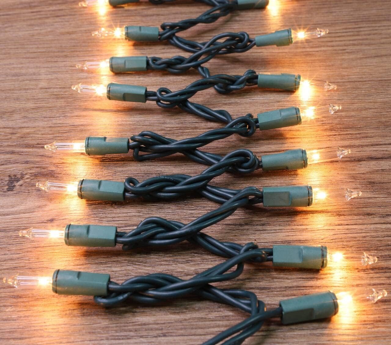 Skiennix Mini String Lights - 100 Clear Incandescent Bulbs for Indoor Christmas & Party Decor