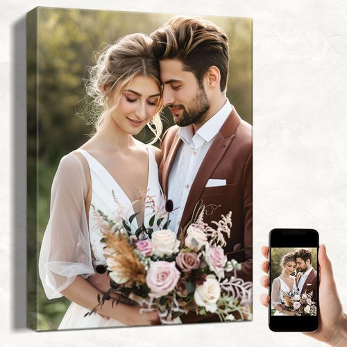 karani Custom Canvas Prints with Your Photos, Personalized Wall Art for Home Decor, Unique Personalized Gifts for Wedding, Birthday, Family & Friends, Ready to Hang Canvas Prints 8x10