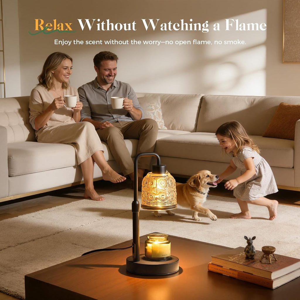 Skiennix Candle Warmer Lamp - Adjustable Height Wax Melt Warmer with Timer & Dimmer | Perfect Gift for Home Decor