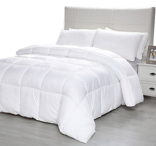D & G THE DUCK AND GOOSE CO All-Season Quilted Comforter Twin Size, Light Weight Duvet Insert from 233T Peach Skin Fabric &350gsm Down Alternative Fiber, Hotel Quality & Machine Washable