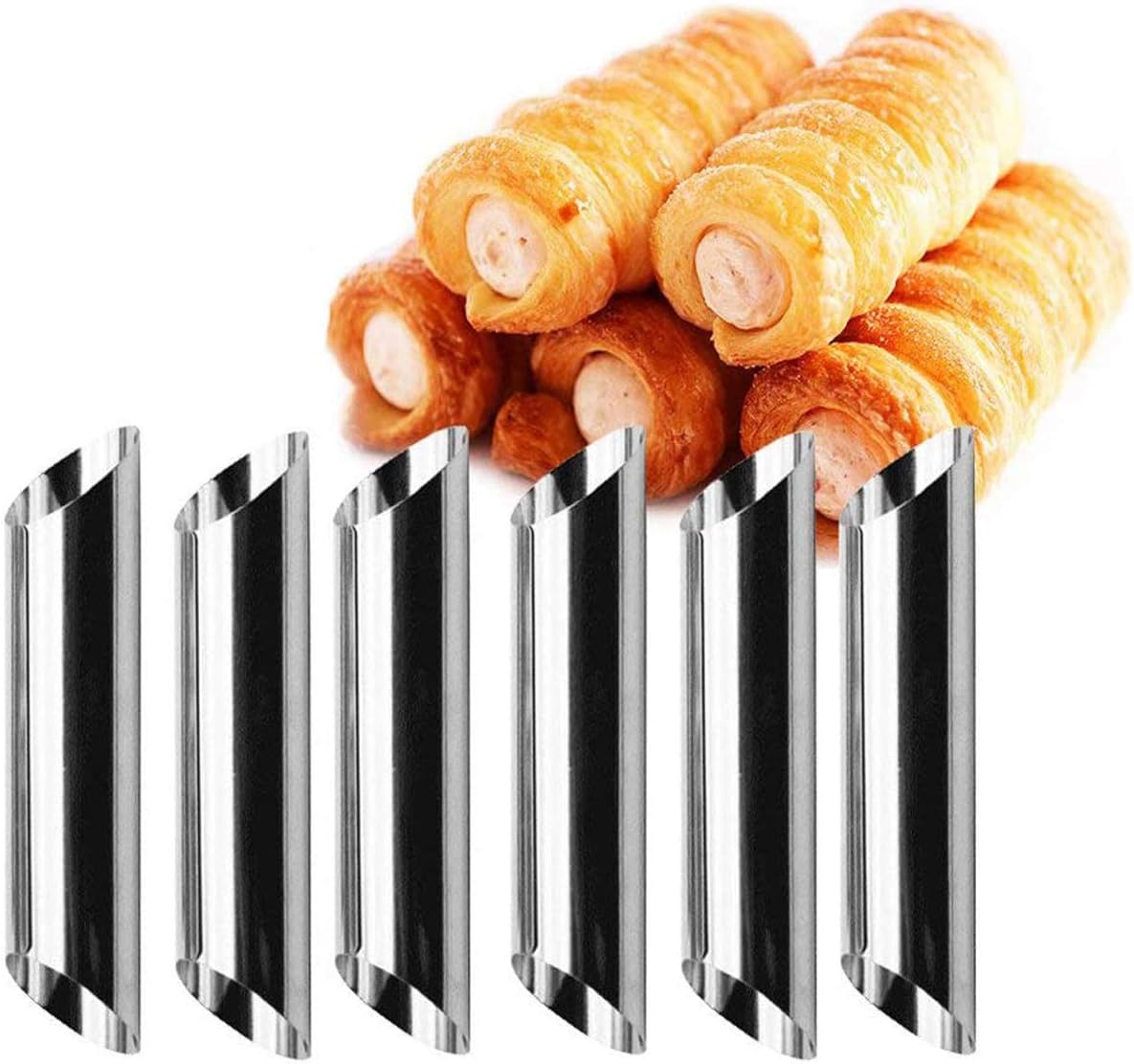 Skiennix Cream Horn Molds - 21 Pcs Stainless Steel Cannoli Form Tubes for Perfectly Shaped Treats