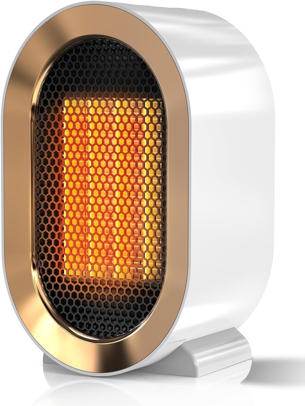 QQT Space Heater - Portable PTC Ceramic Indoor Heater | Quiet Desk & Energy-Saving Design, White
