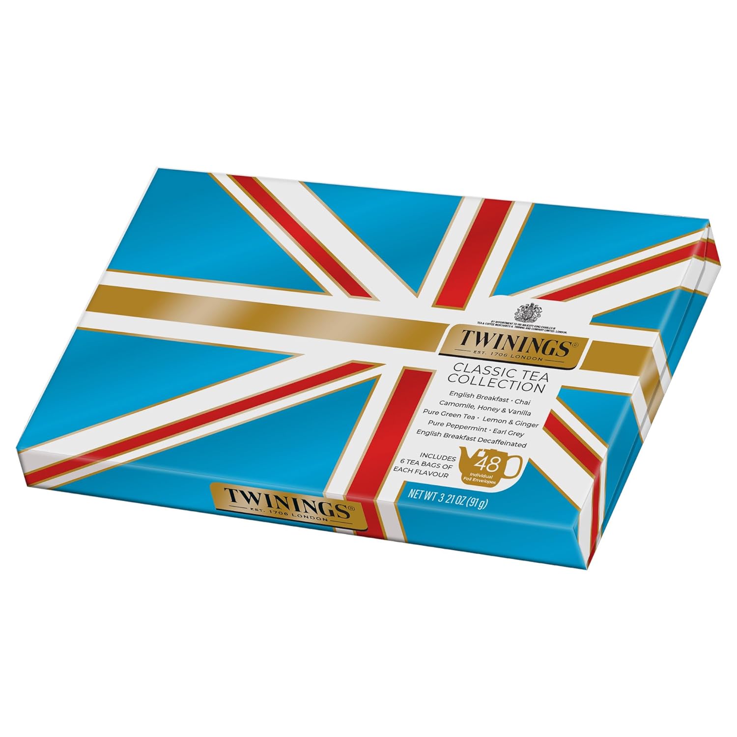 Twinings Tea Classics Collection - Variety Sampler Gift Box with 48 Tea Bags | Black, Herbal, Green & Chai Teas