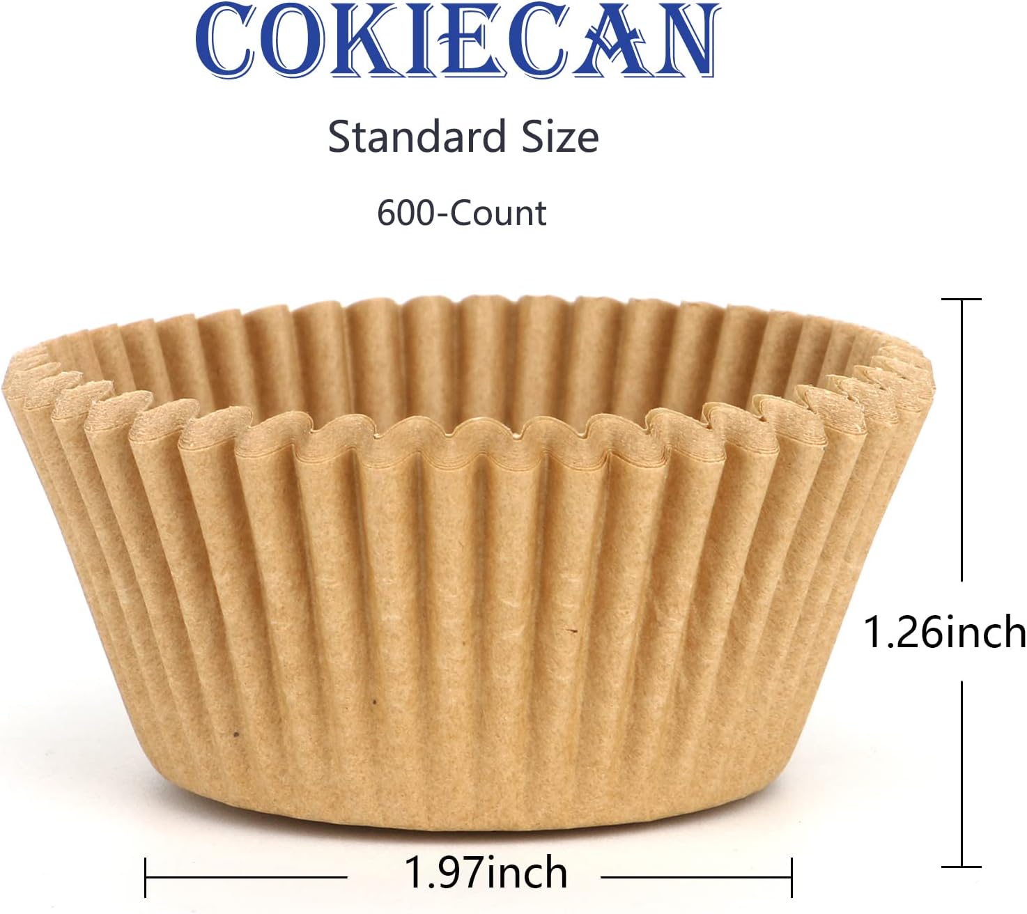 Regine Switzerland 600 Count Natural Cupcake Liners - Food-Grade Greaseproof Paper Muffin Wrappers for Weddings & Birthdays