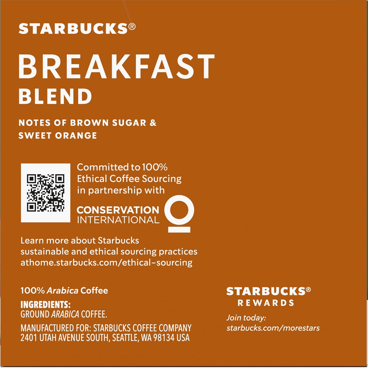 Starbucks Coffee K-Cup Pods - Breakfast Blend Medium Roast for Keurig | 20 Count (2 Boxes)