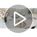 13" Round Faux Leather Placemats Set of 6 with Coasters, Reversible & Wipeable