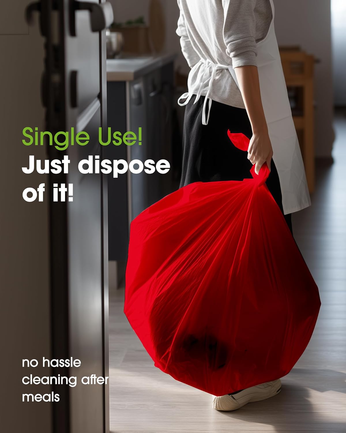 Pureegg Disposable Plastic Tablecloths - 84'' Round, Leakproof & Sturdy for Holidays | Red 10-Pack