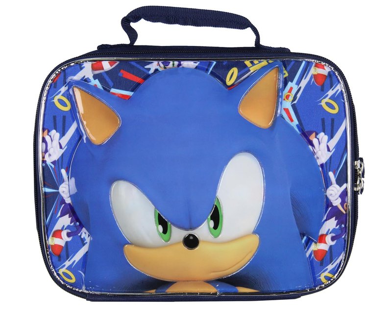 AI ACCESSORY INNOVATIONS Sonic The Hedgehog Tails And Knuckles Kids School Travel Backpack 2 Piece Set With Detachable Lunch Box