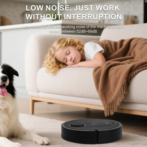 Robot Vacuum and Mop Combo, 2-in-1 Robot Vacuum Cleaner, Wireless Robot Vacuum Cleaner, Strong Suction, timed, self Charging, Quiet, Suitable for Hard Floors, pet Hair, Low Plush Carpets(Black)