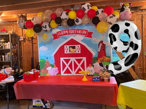 Cow Print Number 3 Balloon - 40 Inch Birthday Decoration for 3rd Year Old Party Supplies