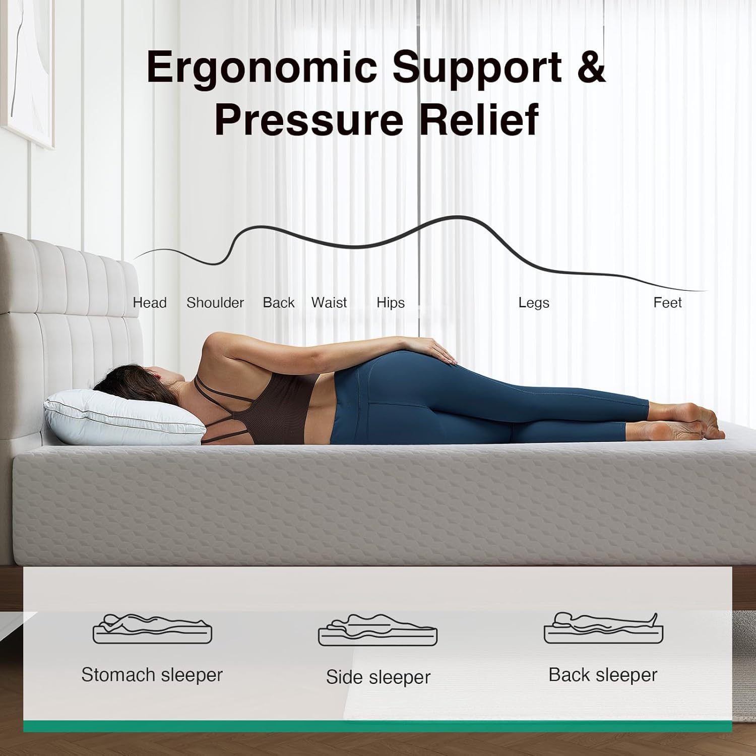 Novilla 10 Inch Full Mattress - Memory Foam with Breathable Comfort Layer & High-Density Support for Cool Sleep