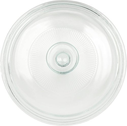 CorningWare Round French White Casserole Dish - 1.5qt with Fluted Glass Lid | Elegant Kitchen Essential