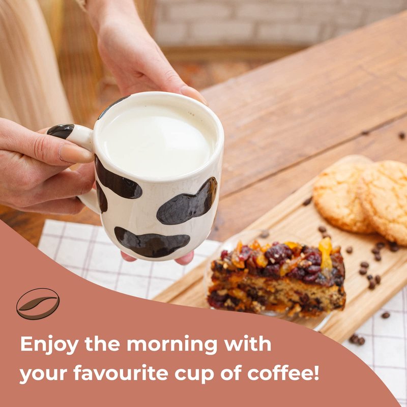 SWEETLO Cow Coffee Mug Cow Stuff 15oz Ceramic Cup - Cows Lover Mug with Udders - Cute Print Cups - Weird Milk Mugs with Udders - Gifts for Women - Taza de Vaca Gifts
