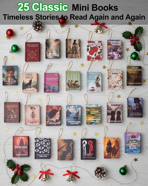 Bookish Advent Calendar 2025 by Unique Gifts | 25 Festive Ornaments for Book Lovers