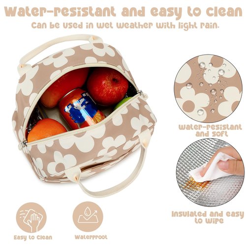 Bluboon Lunch Box for Women Cute Lunch Bag Reusable Insulated Lunch Bags Large Capacity Lunchbox Cooler for Work Picnic or Travel