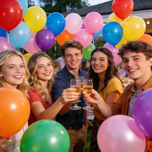 KUULBELA Rainbow Balloons - 110 Pack 12-Inch Assorted Helium Latex Balloons for Birthday & Wedding Parties