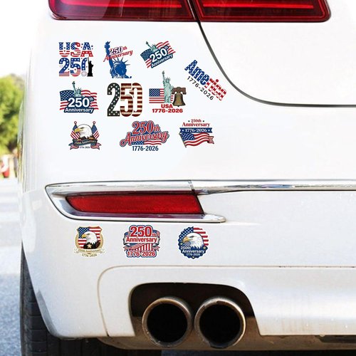 250th Anniversary Stickers - 50 Waterproof Vinyl Decals for Laptop, Water Bottle, Phone & Car