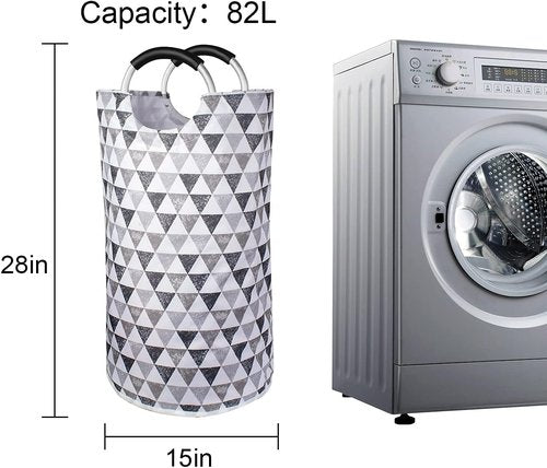 Dalykate Large Laundry Basket - 82L Collapsible Oxford Fabric Hamper | Waterproof & Portable for College & Family