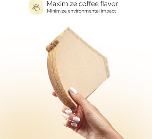 Cuisinart Unbleached Paper Coffee Filters - 100 Count #4 for 8-12 Cup Makers | Ideal for Pour Over & Drip Coffee