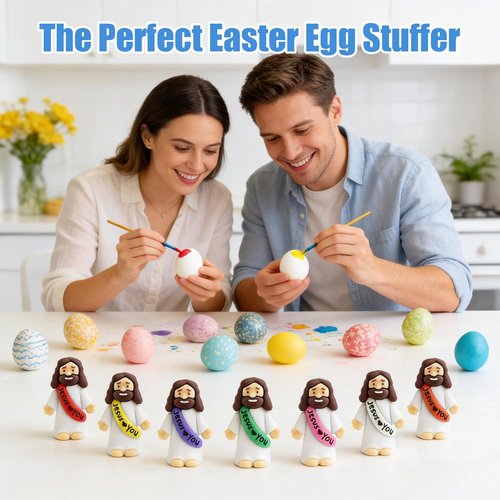 Little Jesus Figurines - 80Pcs Pocket Jesus Figures for Church Events & Baptism Gifts