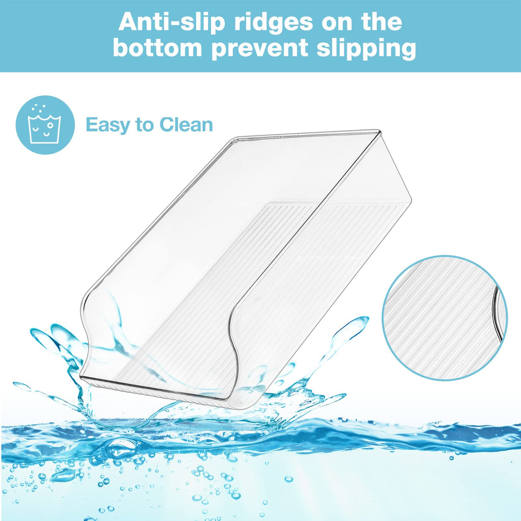 Puricon 2 Pack 16.9 oz Water Bottle Dispenser Organizer for Refrigerator Plastic Container Storage Bin for Fridge Freezer Pantry Kitchen