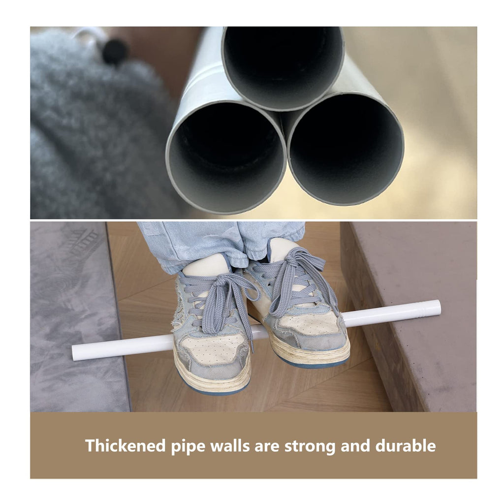 AIKASY Queen Size Canopy Bed Frame with Outer Support, Thickened Metal Poles & Four Corner Brackets, Compatible with Metal/Wood Base for Bedroom Decor (White)