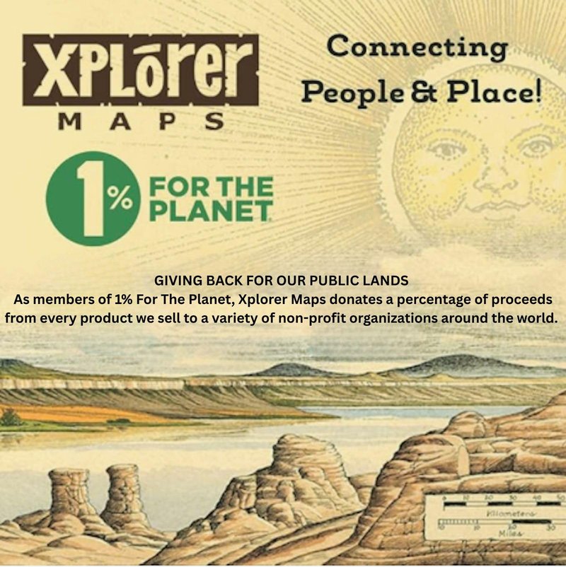 Xplorer Maps Oregon Map Canvas Tote Bag with Handles, Cloth Grocery Shopping Bag, Reusable & Eco-friendly Bag, 100% Cotton, Washable, 18 wide x 15 tall