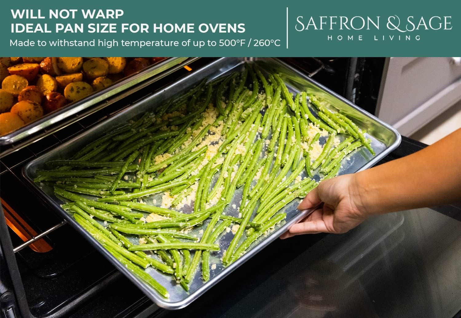 Skiennix Commercial Quality Cookie Sheet & Rack Set - Heavy Duty Aluminum Baking Pan 13x18, Rust & Warp Resistant