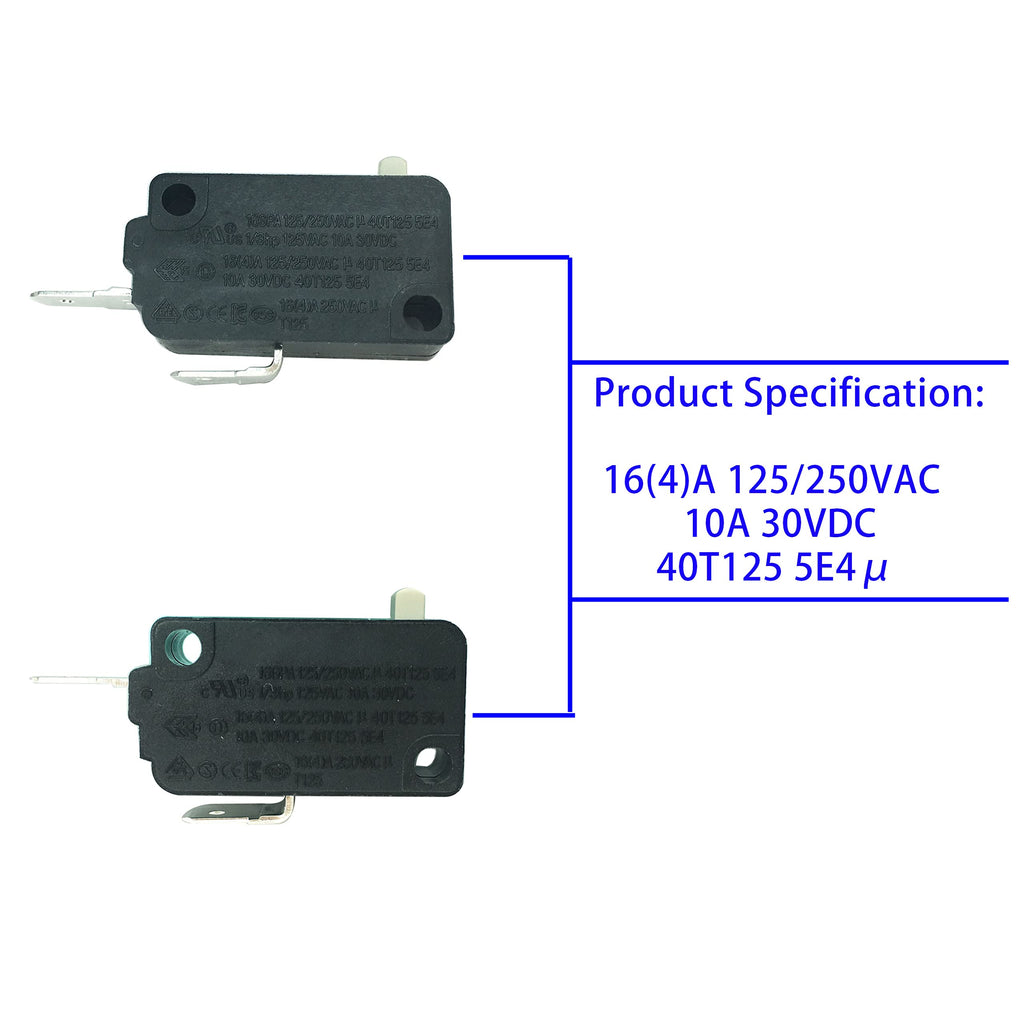 LONYE WB24X10204 & WB24X10205 Microwave Door Switch Replacement for GE Hotpoint Microwave AP5790848 PS8754454 AP5790849 PS8754455