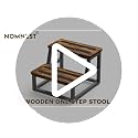 2-Step Stool with Non-Slip Rubber Feet, Sturdy Steel & Wood Ladder for Home