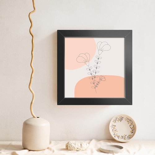 LaVie Home 3x3 Black Picture Frame - HD Plexiglas Wall Display Frame for Vertical or Horizontal Use