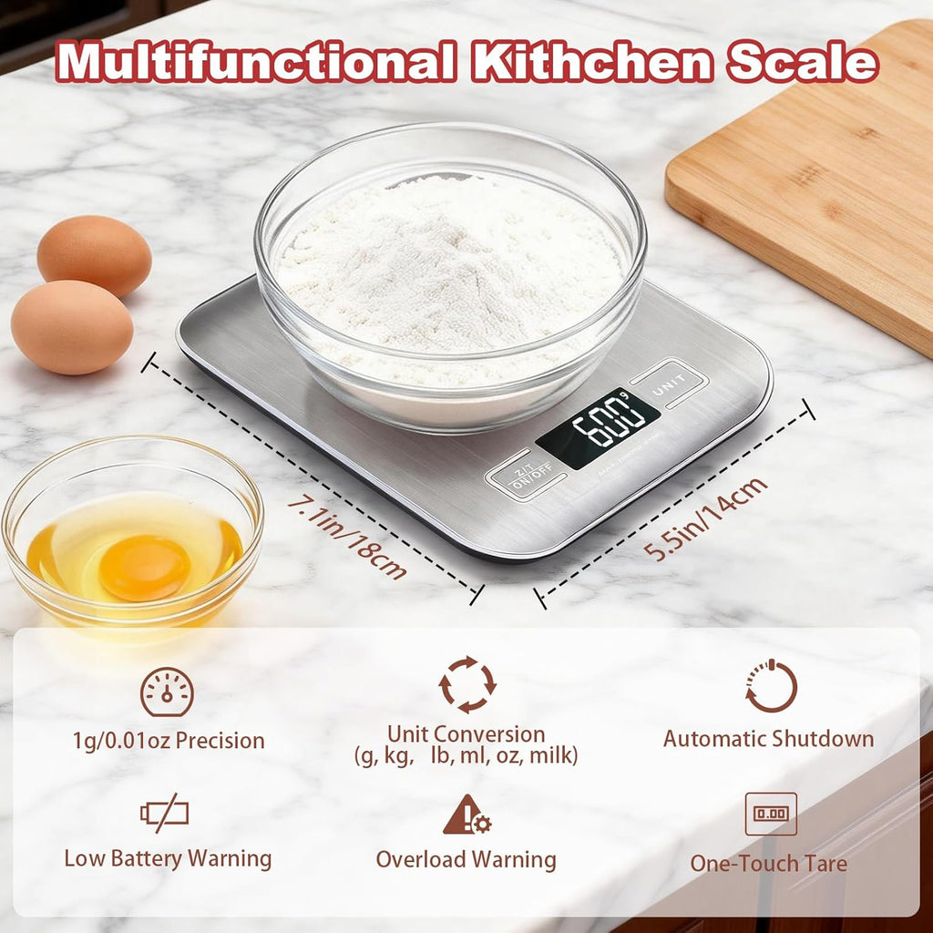 Skiennix Sourdough Starter Kit - Complete Baking Supplies with Scale, Glass Jar & Proofing Basket