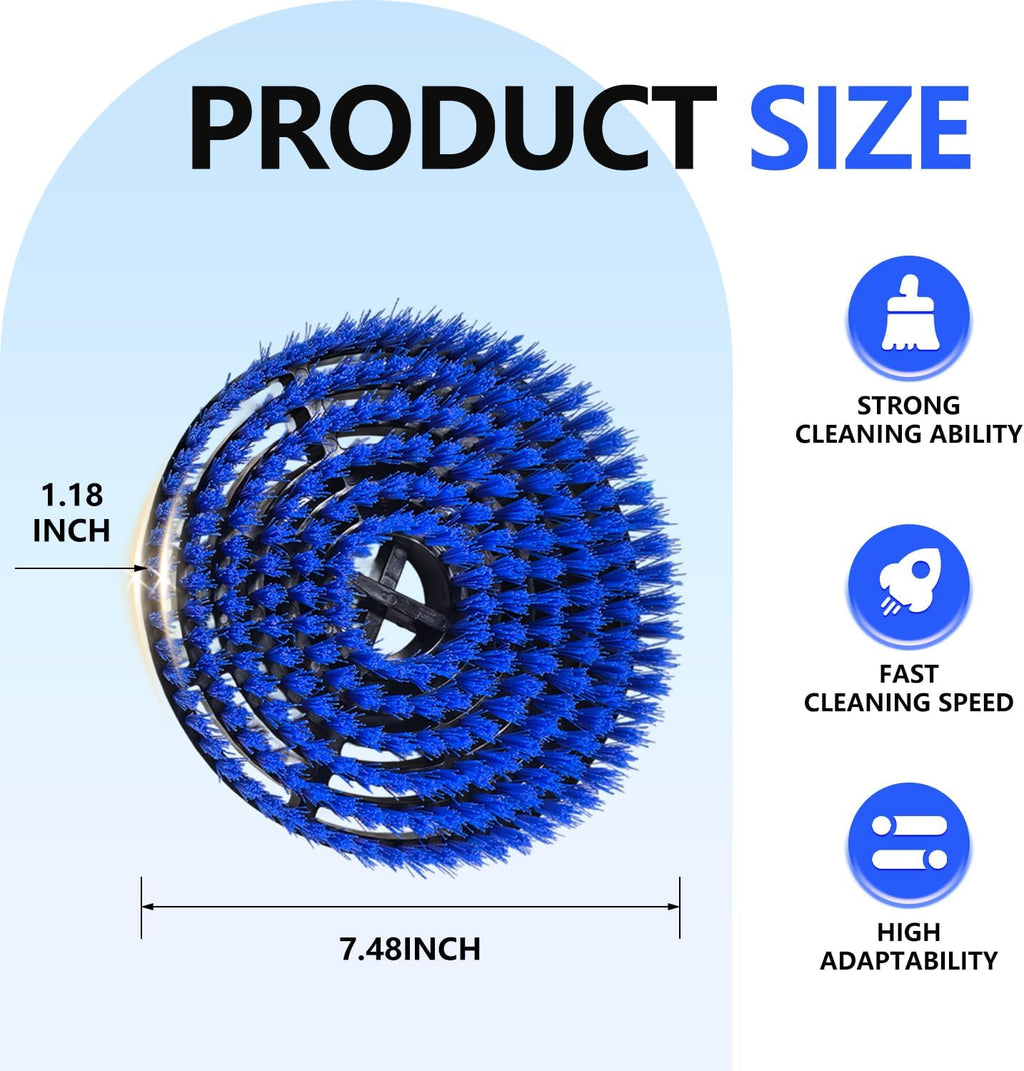 Shark Replacement Brush Heads - 4-Pack for S7000, S7001, S7020, S7005 | Abrasive Polishing Pads