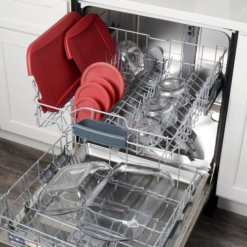 Anchor Hocking 12 Piece Glass Food Storage and Embrace Baking Dish Set with Cherry BPA-Free SnugFit Lids, Microwave, Oven, Freezer, and Dishwasher Safe