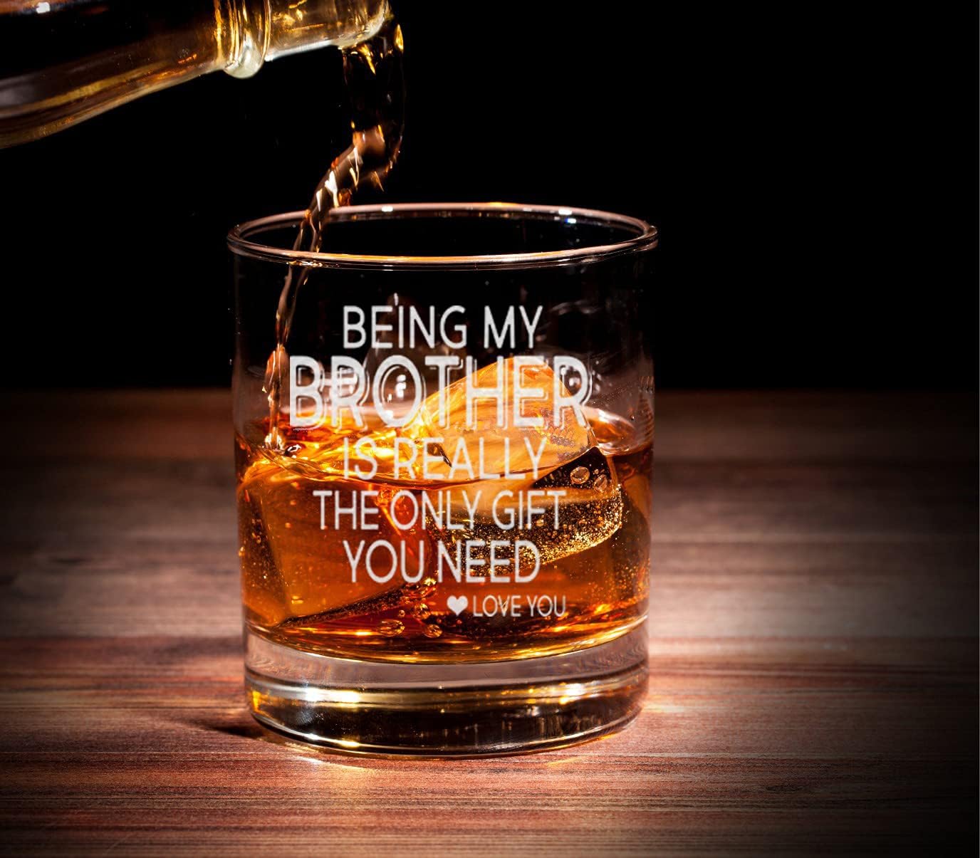 NeeNoNex Being my Brother is Really The Only Gift You Need Whiskey Glass - Sarcastic Gift for Brothers