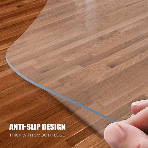 Kuyal Clear Chair Mat - Transparent Floor Protection for Hard Floors | 36" x 48" Rectangle