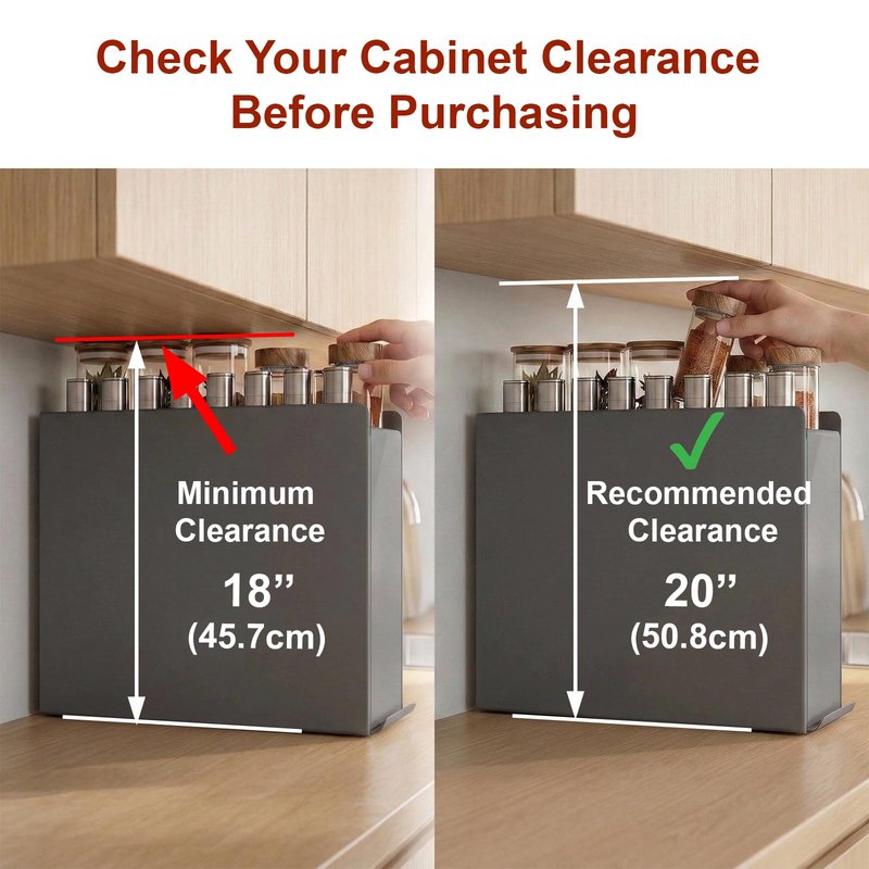Sharkwave Living 3 Tier Seasoning Condiments Spice Rack With Drawer, Pull-Out Kitchen Countertop Organizer, Kitchen Food Storage Container