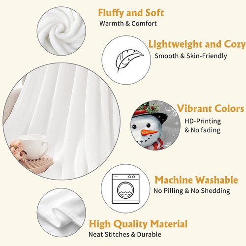 YeeJu Christmas Decorative Throw Blanket King Size Gray Snowman Blanket for Bed Soft Lightweight Fuzzy Plush Fleece Blankets and Throws Large Oversized Xmas Winter Holiday Grey Blanket 90x108