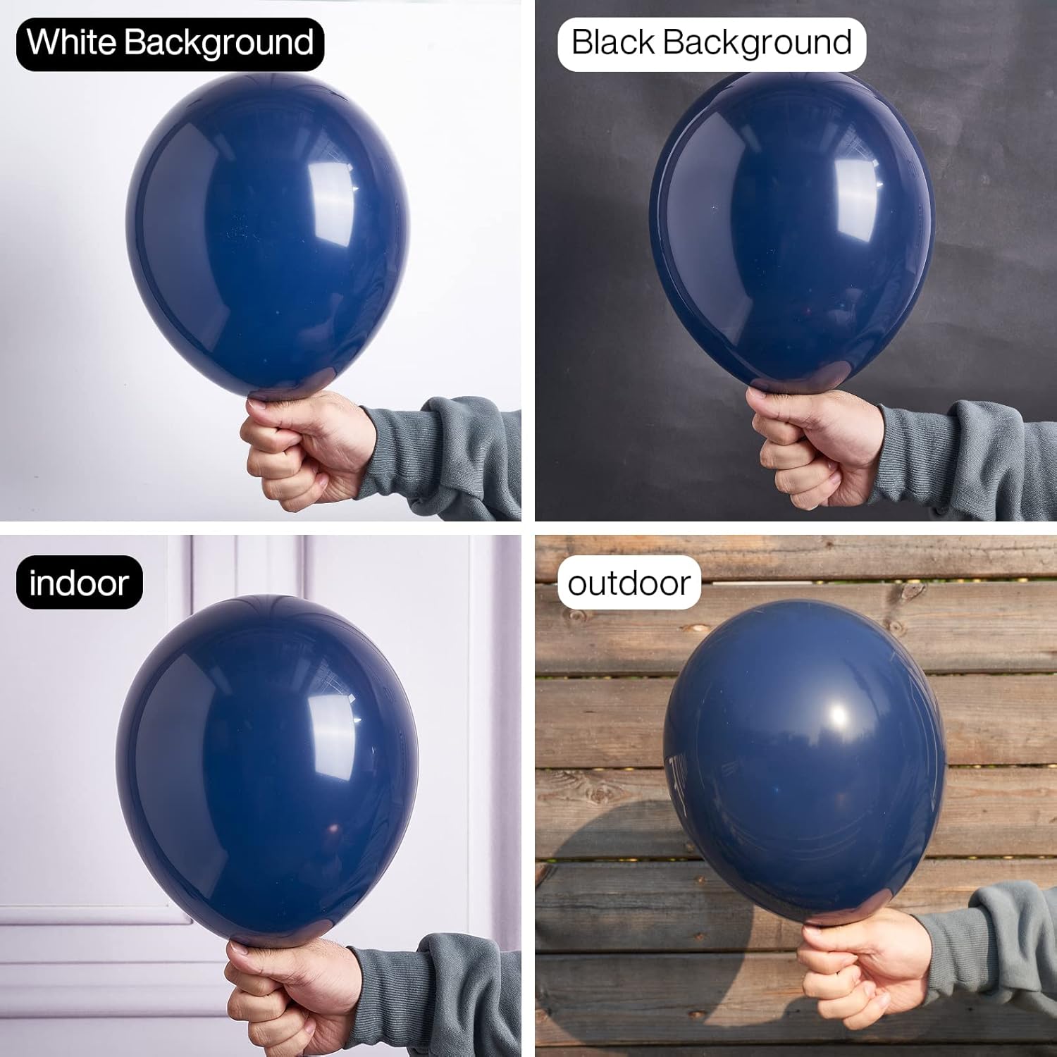 PartyWoo Navy Blue Balloons - 50 Pcs 12 Inch Matte Dark Blue Latex for Graduation & Celebrations