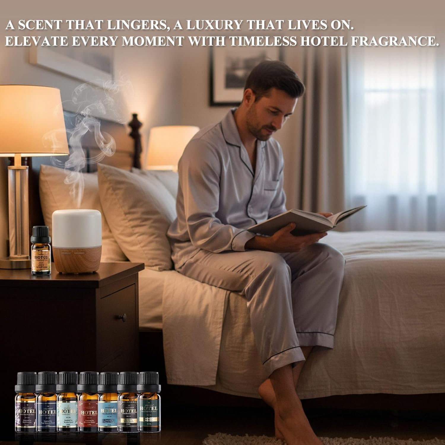Skiennix Hotel Diffuser Oil Gift Set | 5-Star Inspired Fragrance Collection - My Way, White Tea, Baccarat, Dubai, Beachfront Villa